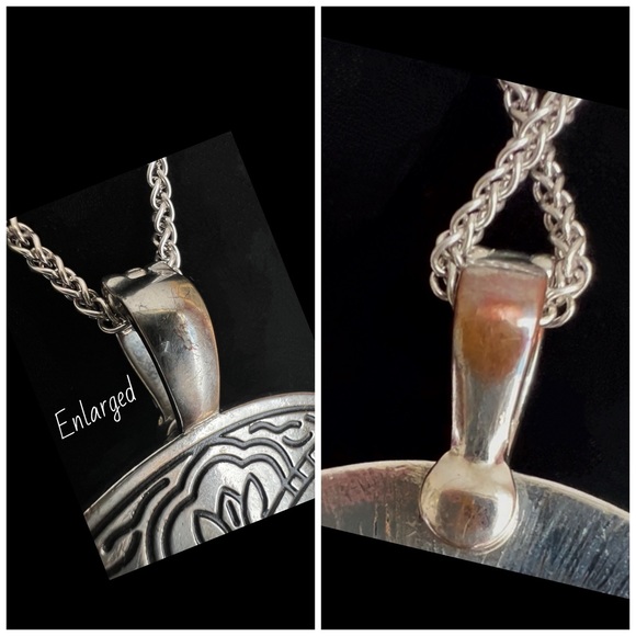 Premier Designs Jewelry Two-Tone Enhancer w/925 Sterling Silver Chain/Necklace - Picture 9 of 10